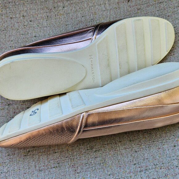 H by Halston Women "Leah" Rose Gold Perforated Leather Slip-On Loafers, Size 9.5 - Picture 12 of 15